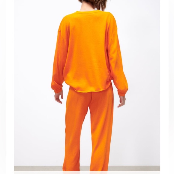 NWT ZARA ELASTIC HEM KNIT PANT AND BALLOON SLEEVE KNIT SWEATER - Picture 7 of 13